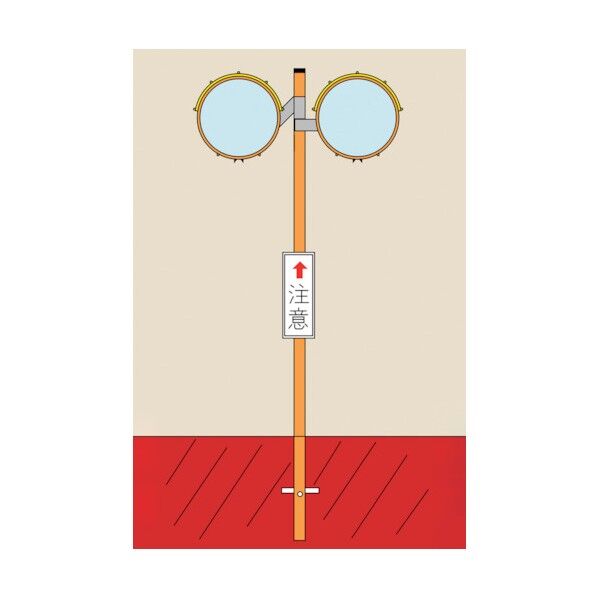 カーブミラー・丸型2面鏡 埋込