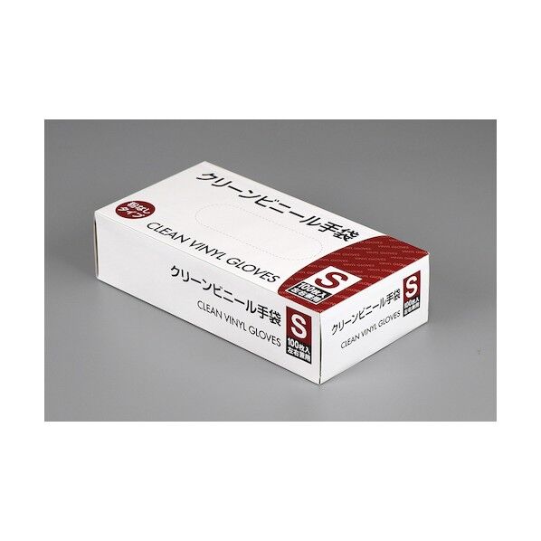クリーンビニール手袋S 307020007 100枚