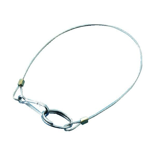 ワイヤロープ(フック+リング付)鎖F‐200 SUS製 0.8×200 308041 10本