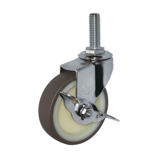 ねじ込み式キャスター 320EA (ウレタン車) 自在ストッパー付