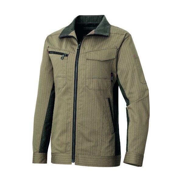 アジト ペンタスヘリンボーン レディース長袖サマーブルゾン 024モカ 5L 30640 1