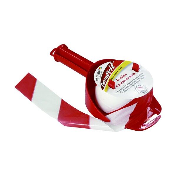 ホルダー付き表示テープ SPEED TAPE[[R上]] レッド/ホワイト 50mm×100m