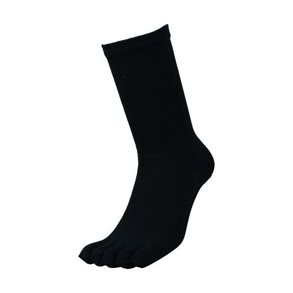 #3203-3P-L強絹2重底5本指カカト付3足組黒