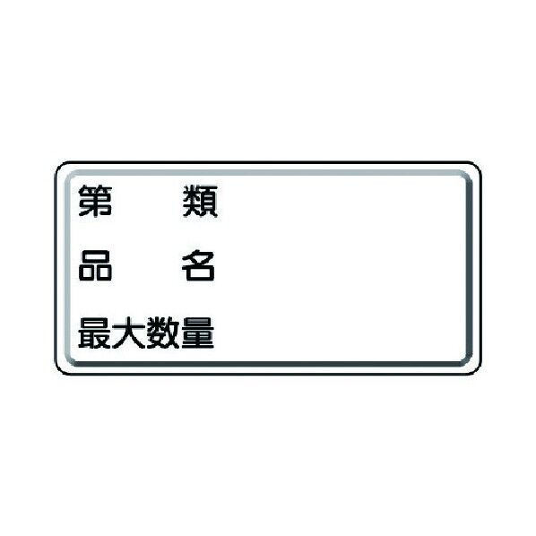 危険物標識第類・品名・最大数量横型鉄板（明治山）３００×６００ 319-13 1