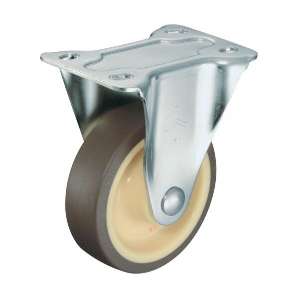 プレート式キャスター 300S (ナイロンホイールウレタン車) 固定