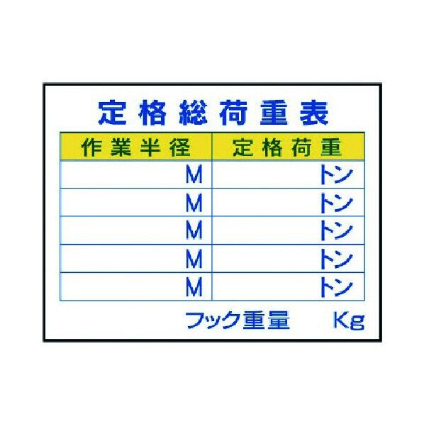 建設機械関係標識 クレーン作業標識