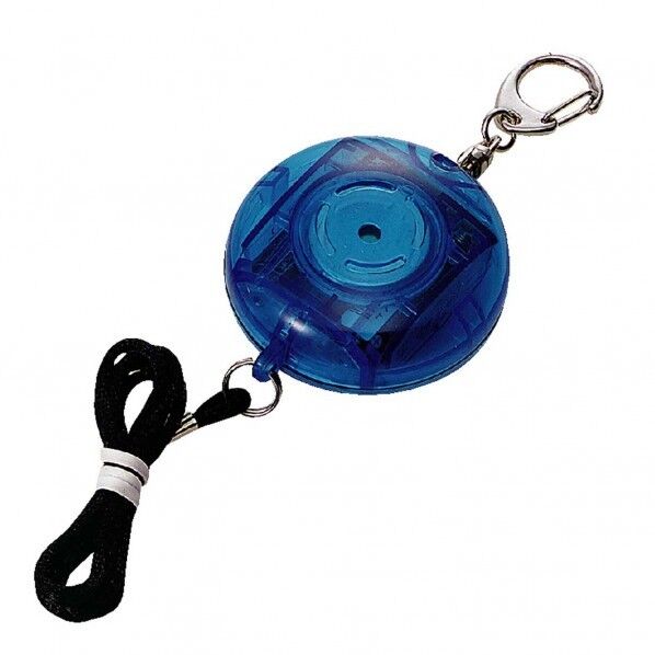 光る防犯ブザー ブルー サイズ：φ59×23mm(ストラップ・キーチェーン長さ除く) ABA313BL 1個