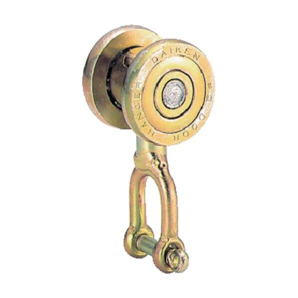 3号ドアハンガー用シャックル付複車 クロメートメッキ 5.1×11.85×3.66cm 3-2WHSY 1