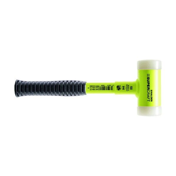 HALDER スーパークラフトハンマー スティール製ハンドル付ナイロン白 頭径50 3377.150 1点