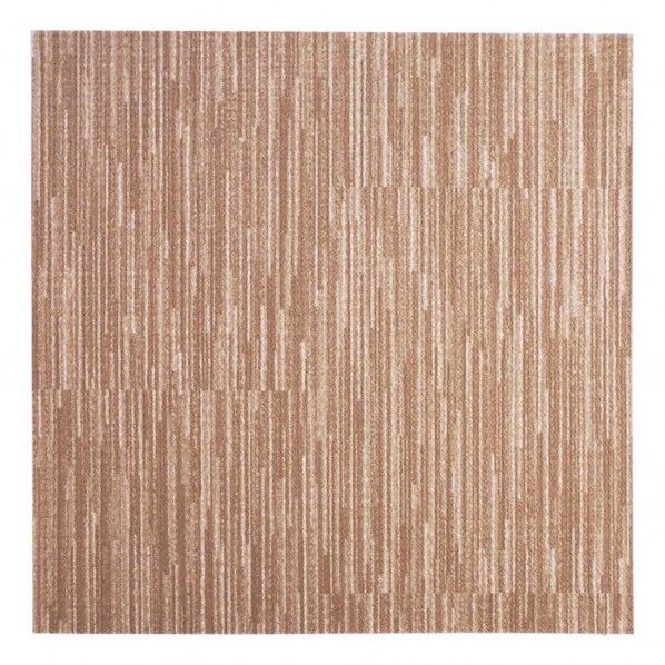 貼ってはがせるフロアパネル ストライプ(ベージュ) 厚さ:3mmサイズ:45✕45cm PTT01 4枚