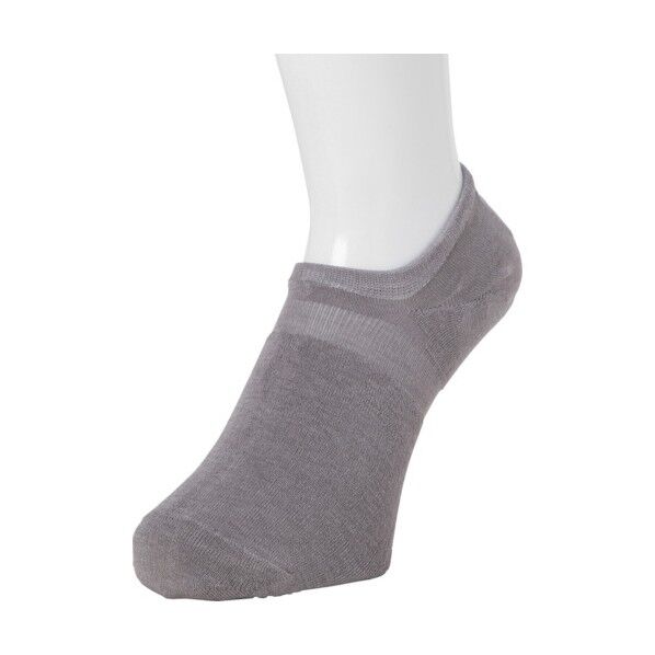 紳士ココピタ あったか実感ココピ無地スニーカー丈25-27CM グレー 4550310700450 1足