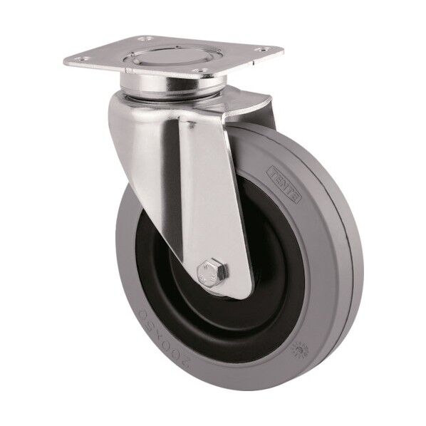 重荷重用高性能旋回キャスター(ゴム車・メンテナンスフリー) 自在