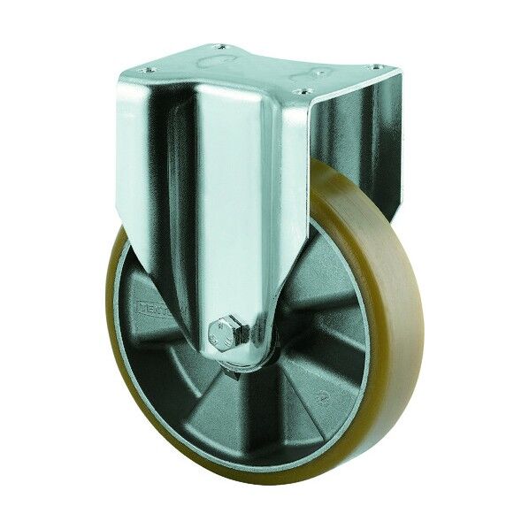 重荷重用高性能旋回キャスター(ポリウレタン車・メンテナンスフリー) 固定