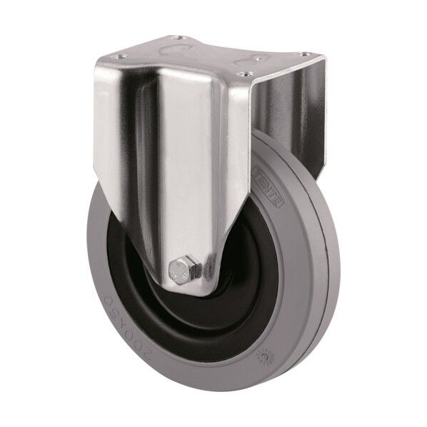 重荷重用高性能旋回キャスター(ゴム車・メンテナンスフリー) 固定