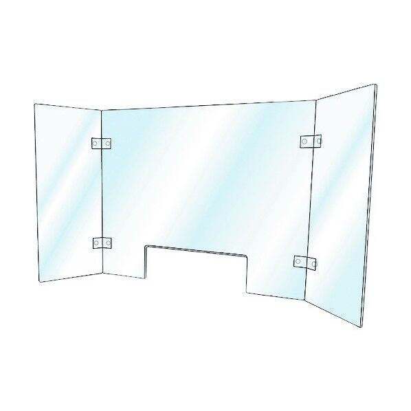 飛沫防止パーテーションWIDE サイドガード付き 窓ありタイプ