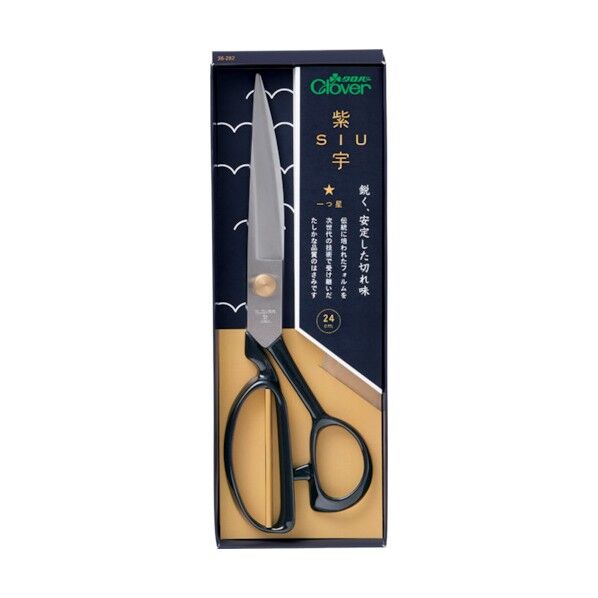 クロバー　布切はさみ　紫宇　一つ星　２４ｃｍ 355 g 36-282