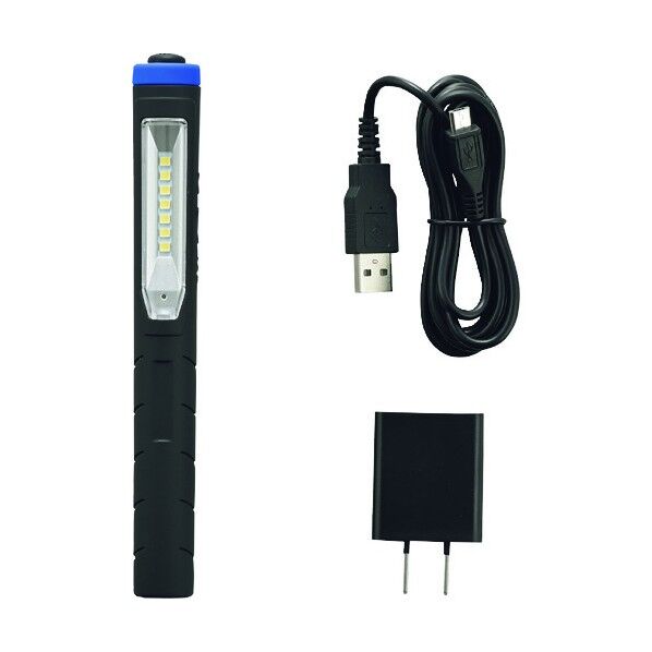 LEDポケットライト(USB充電式バッテリー内蔵型)JPL‐5693BK 353018 1個