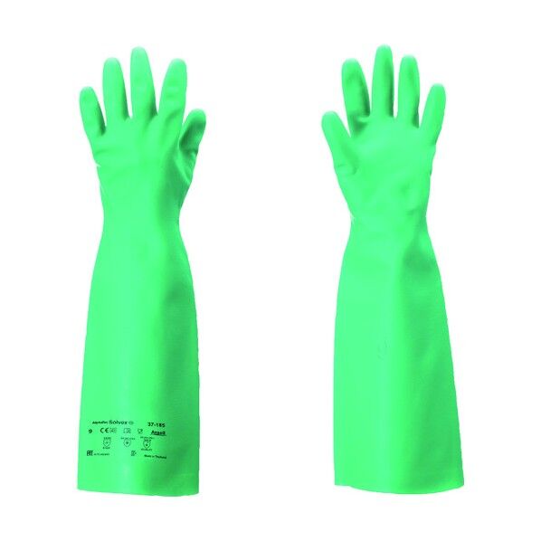耐溶剤作業手袋 アルファテック ソルベックス 37-185 (厚手ロングタイプ)