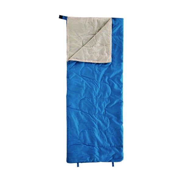 防災用品 封筒型シュラフ 収納袋付き ブルー