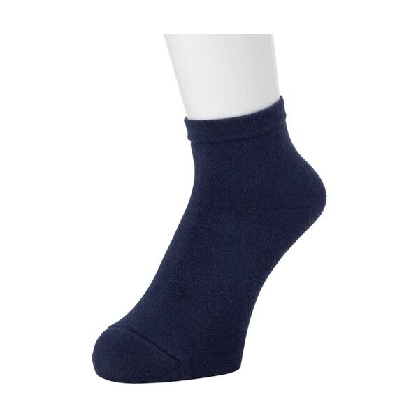 紳士ココピタ あったか実感ココピ無地ハーフ12cm丈 25-27CM ネイビー 4550310700498 1足