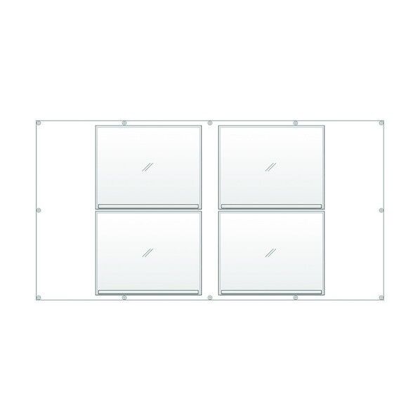 フェンスポケット 400×500mmエコユニボード標識用 383-761 1点
