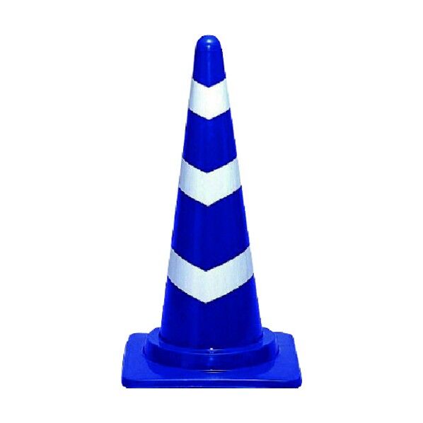 スコッチコーン７００ｍｍＨ青（反射テープ付）ポリエチレン 385-09 1