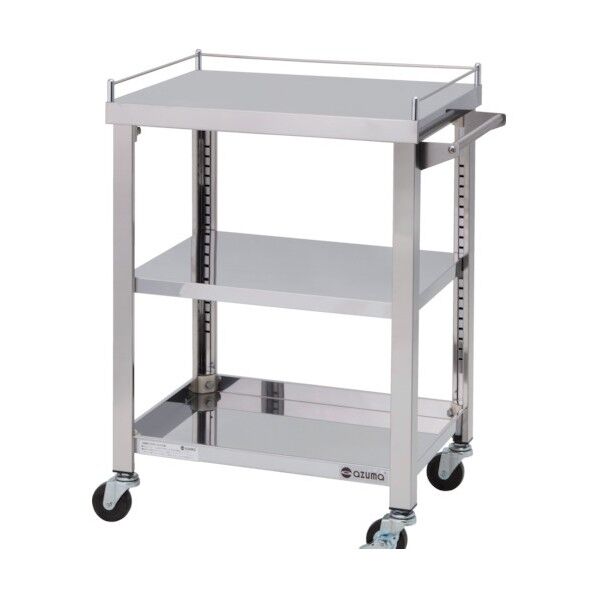 3方コボレ止め付きワゴン 3段