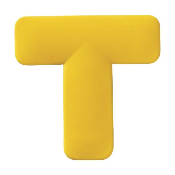 緑十字 路面表示ステッカー T型/黄 150×150mm 10枚組 高耐久タイプ 403062 10枚