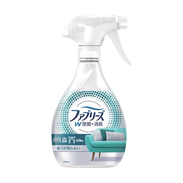 ファブリーズ W除菌+消臭 布用 スプレー 香りが残らない 本体 370mL 402347 1点