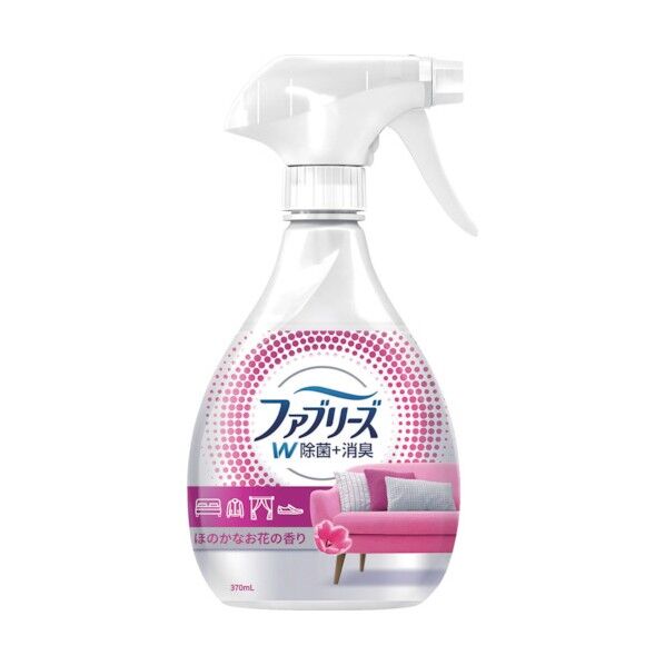 ファブリーズ W除菌+消臭 布用 スプレー ほのかなお花の香り 本体 370mL 402348 1点