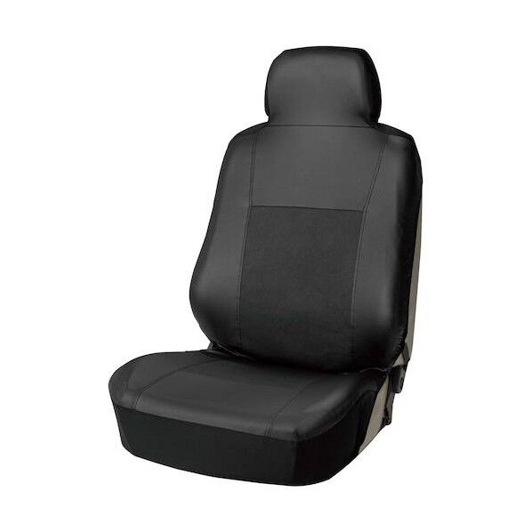ボンフォーム カーシートカバー レザーマッチフロント-1(背裏ハーフ) BK 40411008 1枚
