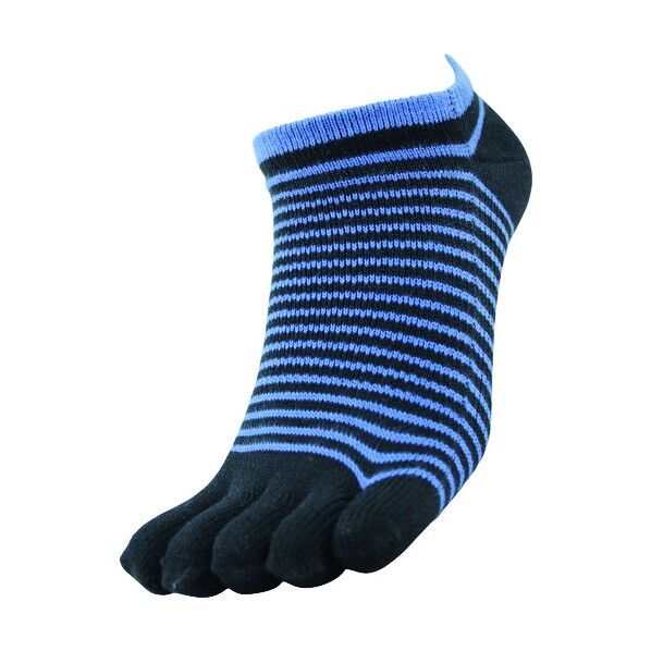 #4109-2P デオセル5本指カカト付ショート丈ボーダーL