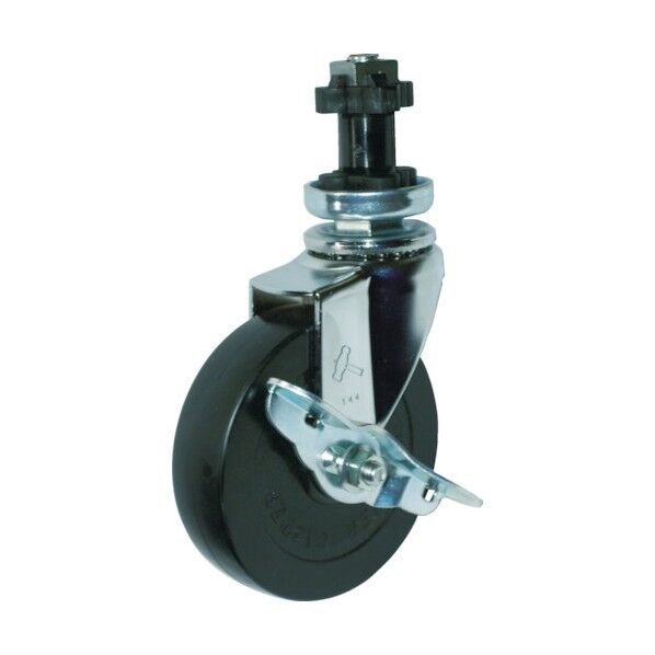 パイプ差し込み式キャスター ENシリーズ (ゴム車) 自在ストッパー付