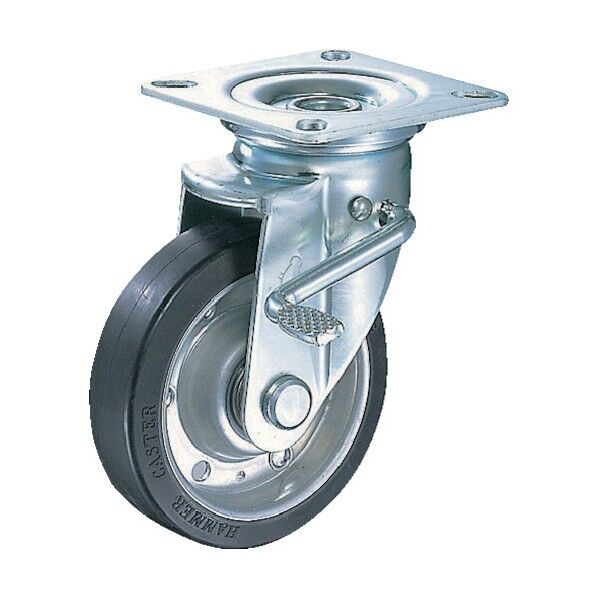 特殊ゴムキャスター XRZ (耐切創・耐油) 自在ストッパー付