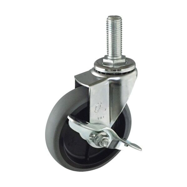 ねじ込み式キャスター EA (エラストマー車) 自在ストッパー付