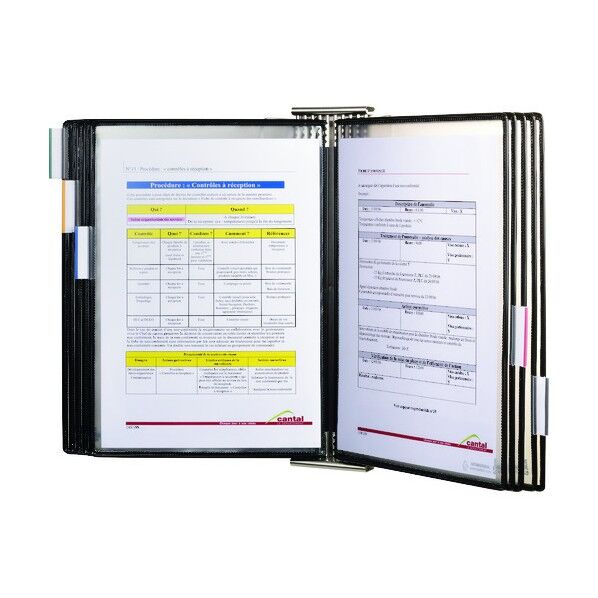 掲示用抗菌ファイルスタンド ステンレス 壁付けタイプ A4×10 414567 1点