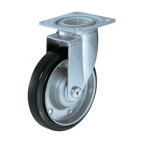 プレート式キャスター 420S (プレス製ゴム車) 自在