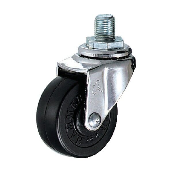 ねじ込み式キャスター 420A (ゴム車) 自在(ユニファイねじ)