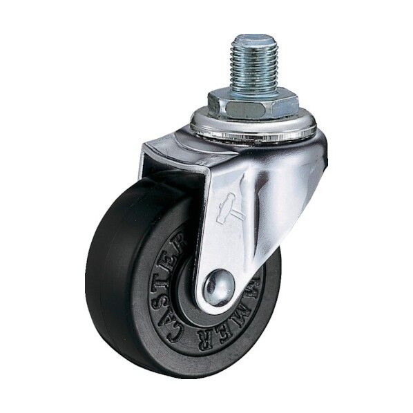 ねじ込み式キャスター 420A (ゴム車) 自在(ミリねじ)