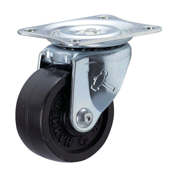 プレート式キャスター 420G (ゴム車) 自在