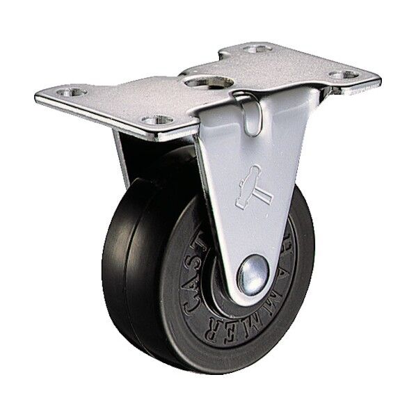 プレート式キャスター 420E (ゴム車) 固定