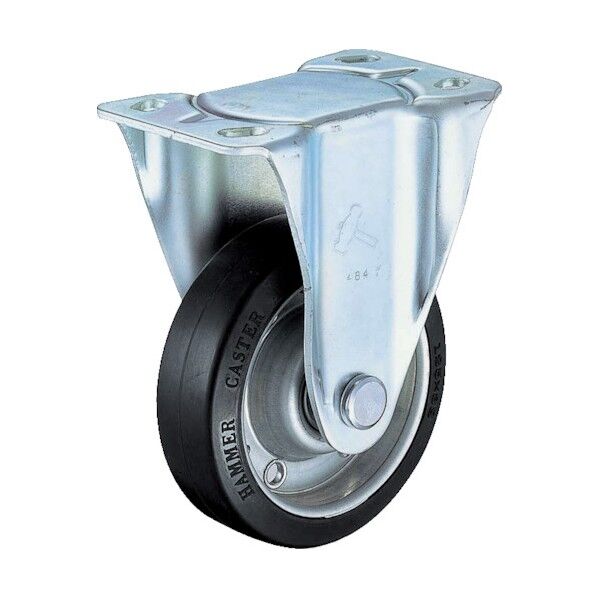 プレート式キャスター 420J (プレス製ゴム車) 固定