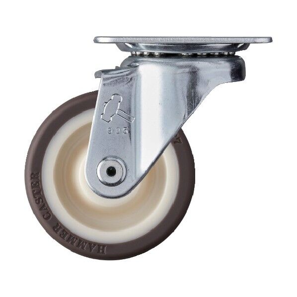プレート式キャスター 420S (ナイロンホイールウレタン車) 自在