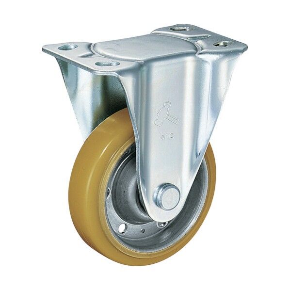 プレート式キャスター 420J (プレス製ウレタン車) 固定