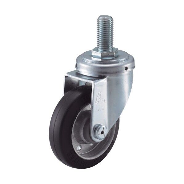 ねじ込み式キャスター420SA(ゴム車・太ねじタイプ) 自在