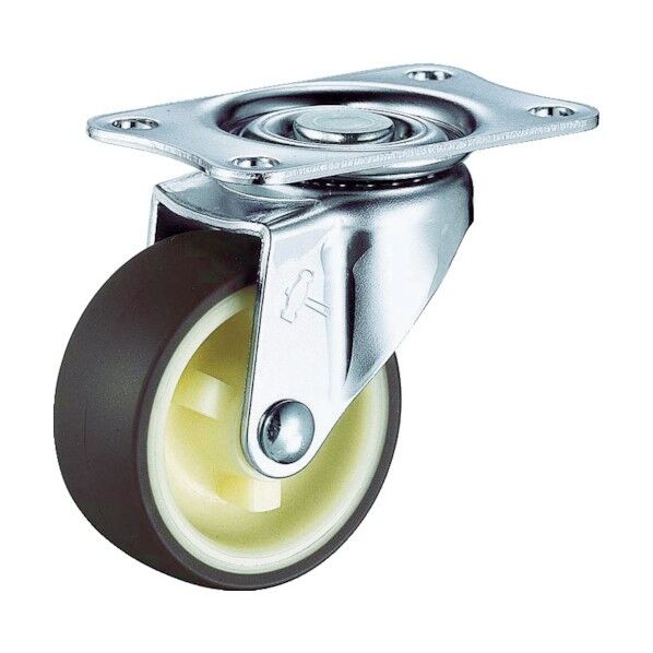 プレート式キャスター 420E (ナイロンホイールウレタン車) 自在