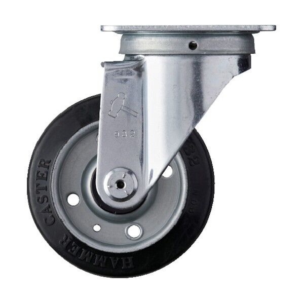 プレート式キャスター 420S (プレス製ゴム車) 自在