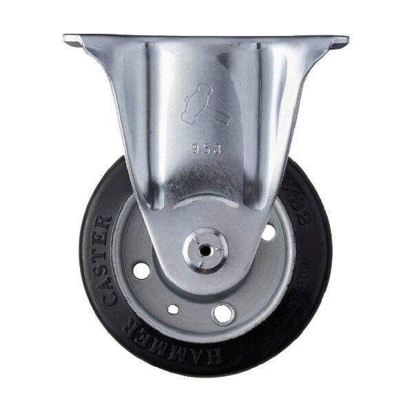 プレート式キャスター 420S (プレス製ゴム車) 固定