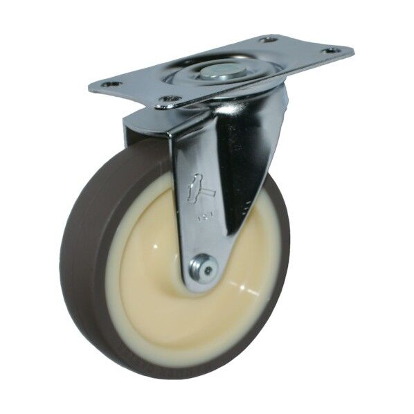 プレート式キャスター 420E (ナイロンホイールウレタン車) 自在