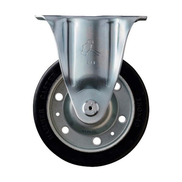 Sシリーズ固定幅広ゴム車150mm 平戸車 420SRWR150 1個